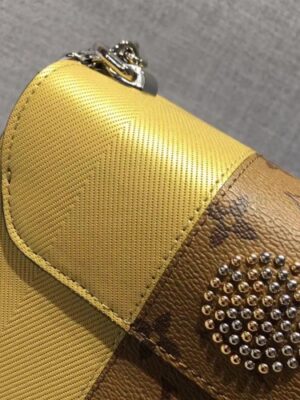 Louis Vuitton Replica Studded Leather Monogram Reverse Coated Canvas Twsit MM Bag M54600 2017