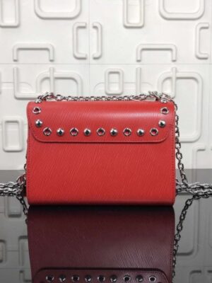 Louis Vuitton Replica Studs And Eyelets Epi Leather Twist MM Bag M54269 Coquelicot 2018