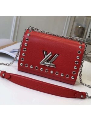 Louis Vuitton Replica Studs And Eyelets Epi Leather Twist PM Bag Coquelicot 2018