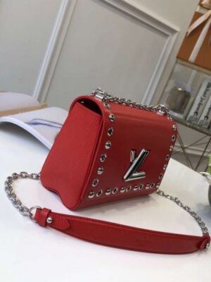 Louis Vuitton Replica Studs And Eyelets Epi Leather Twist PM Bag Coquelicot 2018