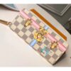 Louis Vuitton Replica Summer Trunks Damier Azur Canvas Clémence Wallet N60109 2018