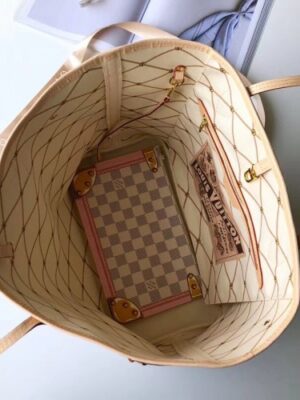 Louis Vuitton Replica Summer Trunks Damier Azur Canvas Neverfull MM Bag N41065 2018