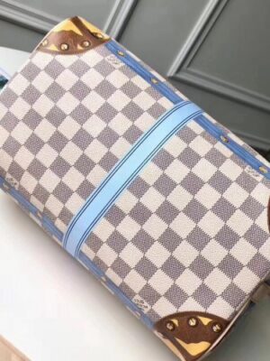 Louis Vuitton Replica Summer Trunks Damier Azur Canvas Speedy Bandouliere 30 Bag N41063 2018