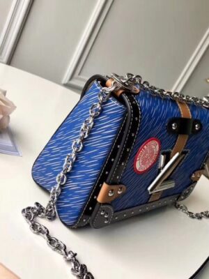 Louis Vuitton Replica Summer Trunks EPI Twist MM Bag M54283 Denim Blue 2018