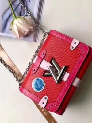 Louis Vuitton Replica Summer Trunks EPI Twist MM Bag Red/Fuchsia 2018