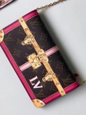 Louis Vuitton Replica Summer Trunks Monogram Canvas Chain Pochette Weekend Clutch Bag M62456 2018