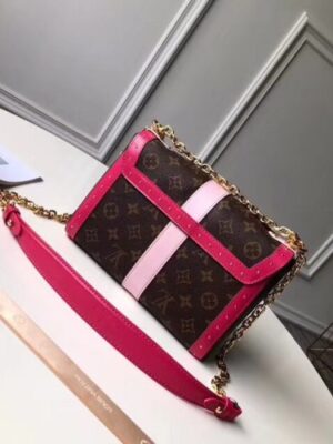 Louis Vuitton Replica Summer Trunks Monogram Canvas Twist MM Bag Fuchsia 2018