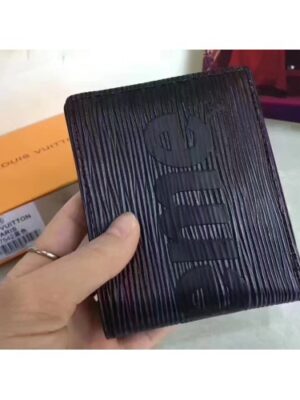 Louis Vuitton Replica Supreme X Epi Wallet Black 2017