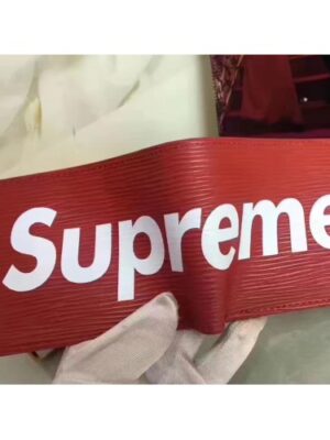 Louis Vuitton Replica Supreme X Epi Wallet Red 2017