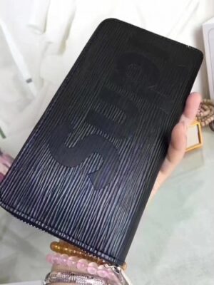 Louis Vuitton Replica Supreme X Epi Zippy Wallet Black 2017