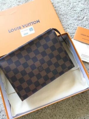 Louis Vuitton Replica Toiletry Pouch 19 Bag M47544 Damier Ebene Canvas