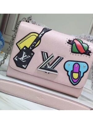 Louis Vuitton Replica Travel Stickers Epi Twist MM Bag M52487 Rose Ballerine 2019