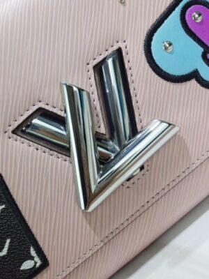 Louis Vuitton Replica Travel Stickers Epi Twist MM Bag M52487 Rose Ballerine 2019