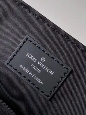 Louis Vuitton Replica Travel Stickers Patches Alps Damier Graphite Canvas District PM Messenger Bag N40040 2018