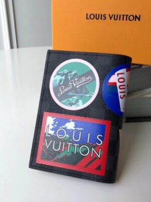 Louis Vuitton Replica Travel Stickers Patches Alps Damier Graphite Canvas Passport Cover N60154 2018