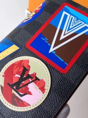 Louis Vuitton Replica Travel Stickers Patches Alps Damier Graphite Canvas Passport Cover N60154 2018