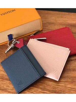 Louis Vuitton Replica Trio Epi Leather Wallet M62254 Blue/Pink/Red