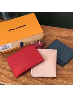 Louis Vuitton Replica Trio Epi Leather Wallet M62254 Blue/Pink/Red