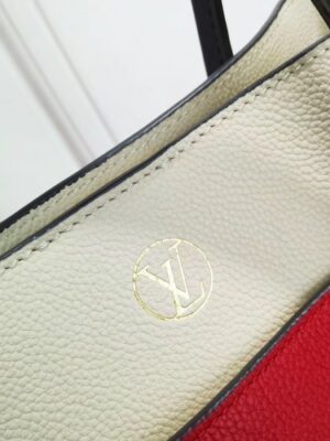 Louis Vuitton Replica Twist Calfskin and Monogram Canvas On My Side Tote Bag M53824 Rouge Pirate 2019