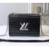 Louis Vuitton Replica Twist MM Bag in Embossed Leather M50280 Black 2018