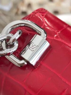 Louis Vuitton Replica Twist MM Bag in Embossed Leather M50280 Red 2018