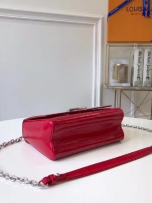 Louis Vuitton Replica Twist MM Bag in Embossed Leather M50280 Red 2018