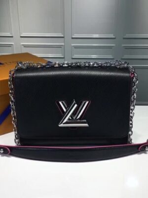 Louis Vuitton Replica Twist MM Bag in Epi Leather M50280 Black 2018