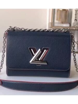 Louis Vuitton Replica Twist MM Bag in Epi Leather M50280 Dark Blue 2018