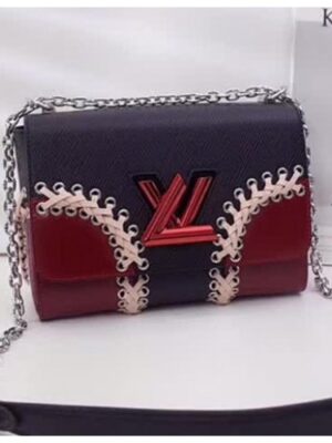 Louis Vuitton Replica Twist MM Bag in Epi Leather M54079 Black/Red 2018