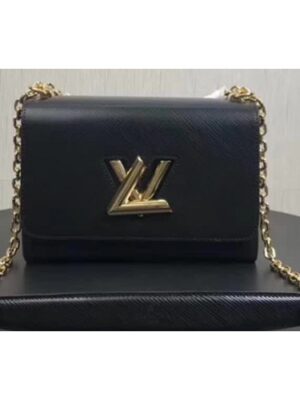 Louis Vuitton Replica Twist MM Epi Leather Shoulder Bag M50282 Black/Gold 2017