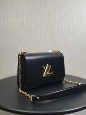 Louis Vuitton Replica Twist MM Epi Leather Shoulder Bag M50282 Black/Gold 2017