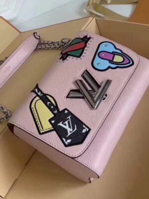 Louis Vuitton Replica Twist MM Flap Bag in Epi Leather M52487 Pink 2018