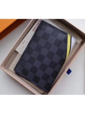 Louis Vuitton Replica V Damier Graphite Canvas Passport Cover M62089 Yellow