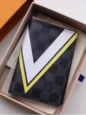 Louis Vuitton Replica V Damier Graphite Canvas Passport Cover M62089 Yellow