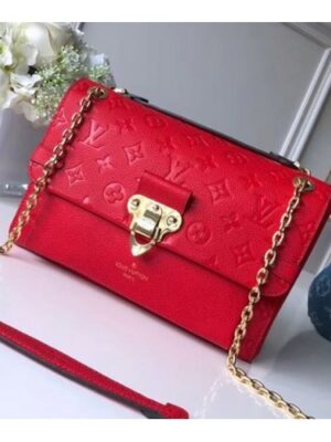 Louis Vuitton Replica Vavin PM Shoulder Bag in Monogram Empreinte Leather M43936 Red 2018