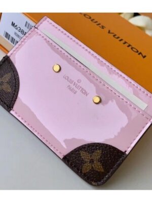 Louis Vuitton Replica Vernis Miroir Patent Leather Venice Card Holder M63855 Pink 2019