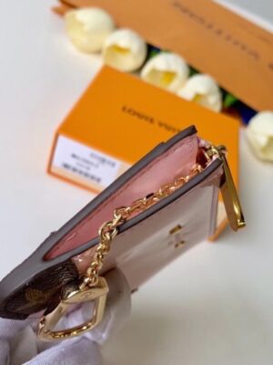 Louis Vuitton Replica Vernis Miroir Patent Leather Venice Key Pouch Bag M63853 Rose Ballerine Pink 2019