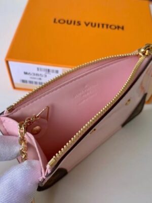 Louis Vuitton Replica Vernis Miroir Patent Leather Venice Key Pouch Bag M63853 Rose Ballerine Pink 2019