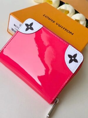 Louis Vuitton Replica Vernis Miroir Patent Leather Zippy Venice Coin Purse M67665 Fuchsia 2019