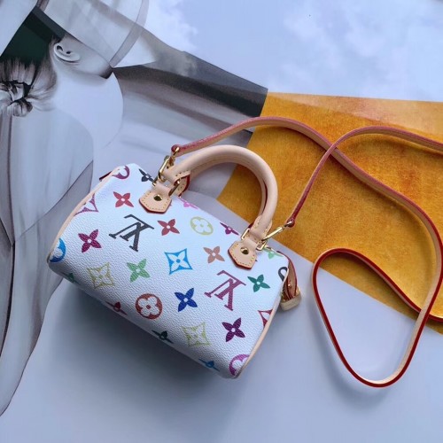 Louis Vuitton Replica Vintage Monogram Canvas Nano Speedy Turenne Bag M92645 White/Multicolor
