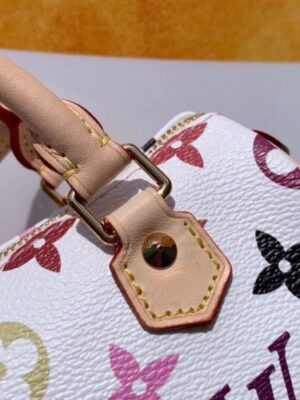 Louis Vuitton Replica Vintage Monogram Canvas Nano Speedy Turenne Bag M92645 White/Multicolor