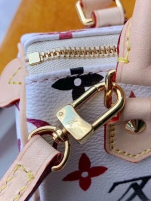 Louis Vuitton Replica Vintage Monogram Canvas Nano Speedy Turenne Bag M92645 White/Multicolor