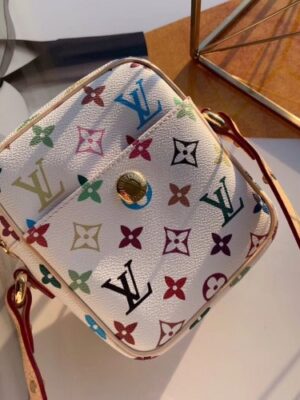Louis Vuitton Replica Vintage Monogram Canvas Nano Speedy Turenne Bag M92645 White/Multicolor