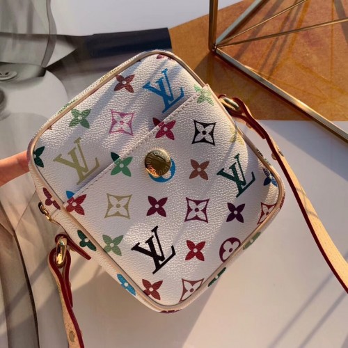 Louis Vuitton Replica Vintage Monogram Canvas Nano Speedy Turenne Bag M92645 White/Multicolor