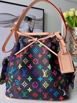 Louis Vuitton Replica Vintage Monogram Canvas NeoNoe Bag M42229 Black/Multicolor