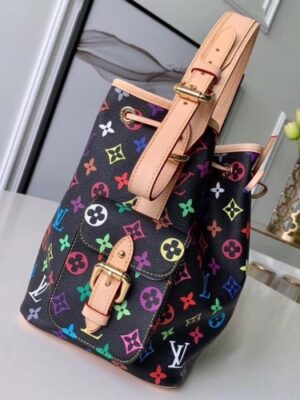 Louis Vuitton Replica Vintage Monogram Canvas NeoNoe Bag M42229 Black/Multicolor