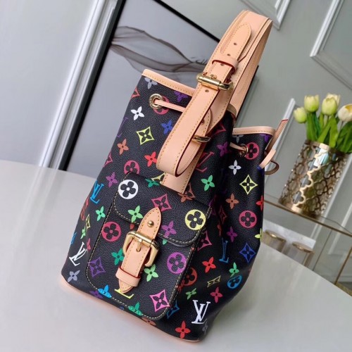 Louis Vuitton Replica Vintage Monogram Canvas NeoNoe Bag M42229 Black/Multicolor