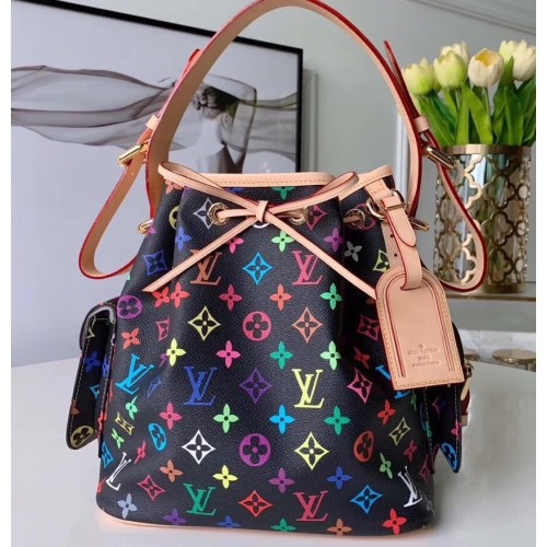 Louis Vuitton Replica Vintage Monogram Canvas NeoNoe Bag M42229 Black/Multicolor