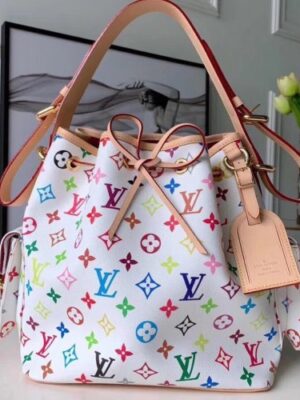 Louis Vuitton Replica Vintage Monogram Canvas NeoNoe Bag M42229 White/Multicolor