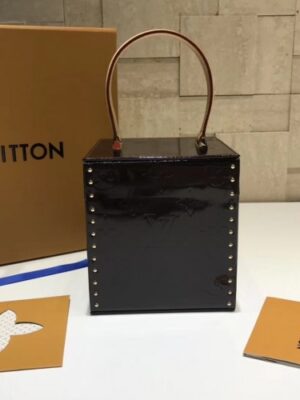 Louis Vuitton Replica Vintage Monogram Vernis Bleecker Box Top Handle Bag Amarante 2019